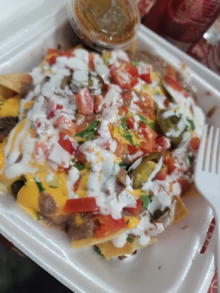 Asada Nachos Minus the Cabbage